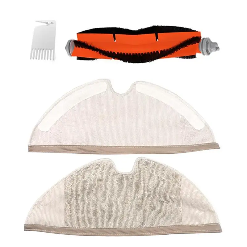 

Main Brush+2pcs Mop Cloths Cleaning Tool+Comb Robot Vacuum Cleaner Parts for Xiaomi Mijia Roborock Vacuum Cleaner Robot