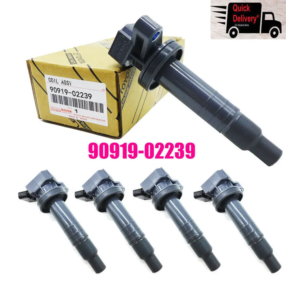 

4PCS IGNITION COIL 90919-02239 FOR RAV4 CELICA MR2 COROLLA MATRIX 1.8L NEW
