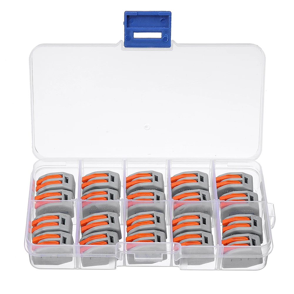 

20PCS 10PCS 2 Pin 3 Pin 5 Pin Wiring Connector Terminal Universal Compact Wire Wiring Connector Conductor Terminal Block Lever