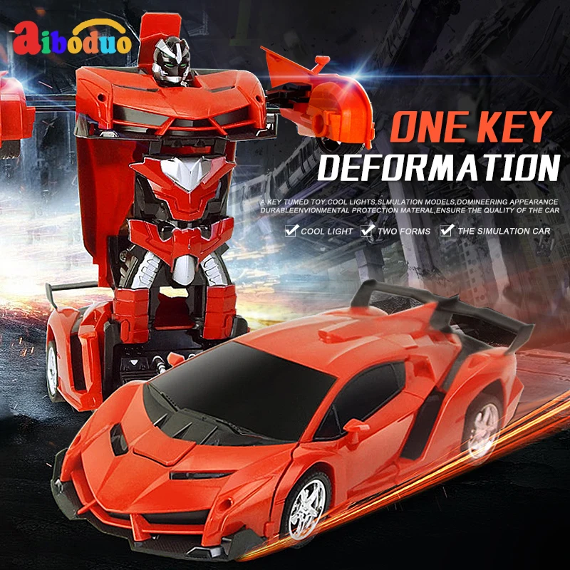 Robots Of Transformation Sports Car Vehicle Toy Robot Model Deformation Rc Racing Remote Control Children Present | Игрушки и хобби