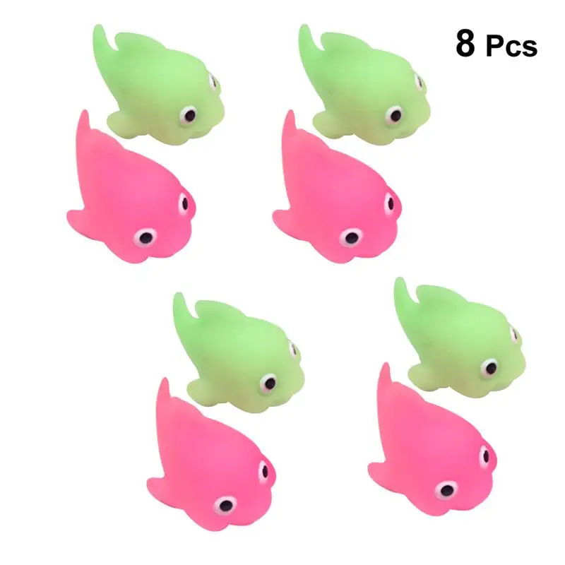 8Pc Led Goldfish Water Bath Toys Funny Spraying Durable ...