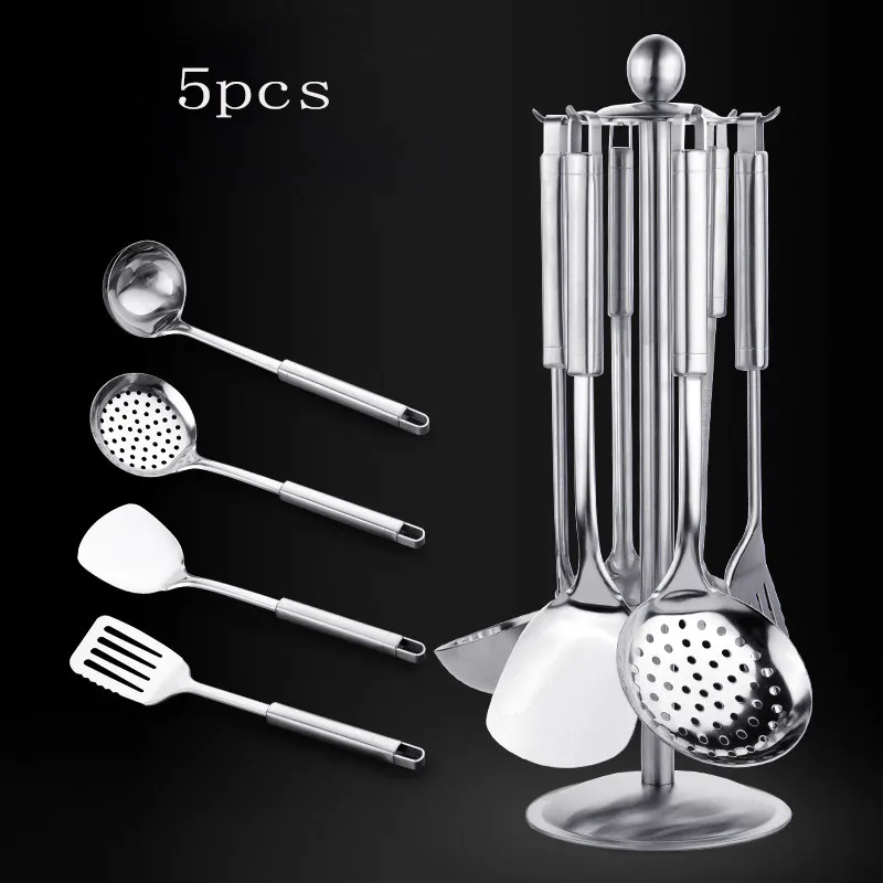 

7 Pcs/Set Multifunction Stainless Steel Kitchen Cooking Tools Sets Restaurant Utensils Turner Ladle Kitchenware