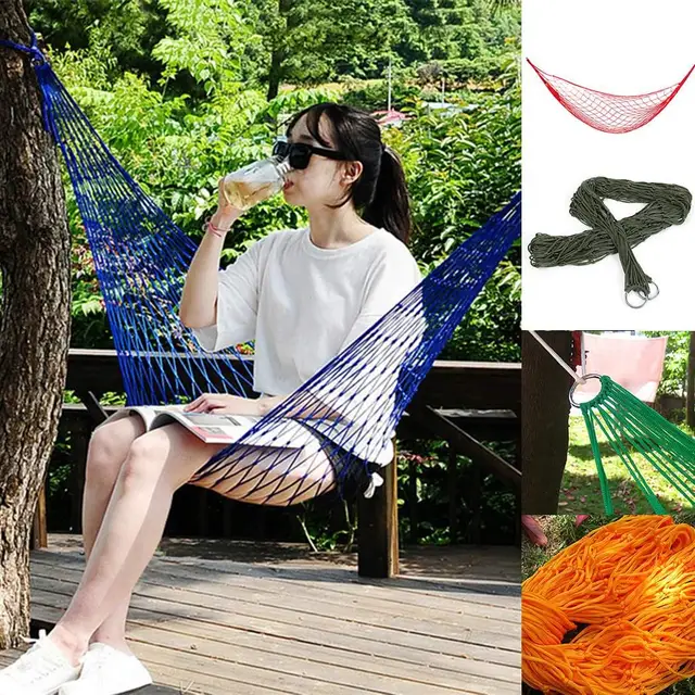 Best Offers Garden Travel Camping Nylon Hammock Hanging 150kg Mesh Outdoor Swing Bed Best Offers Garden Travel Camping Nylon Hammock Hanging 150kg Mesh Outdoor Swing Bed