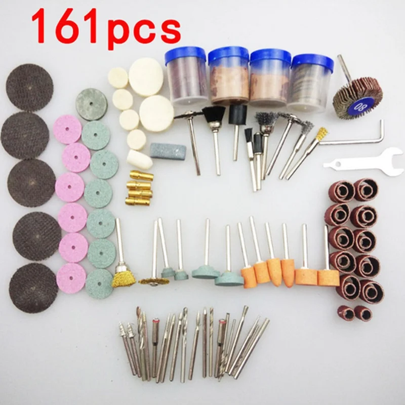 

161pcs Mini Drill Multi Rotary Tool Accessories Set Grinding Polishing Kits for Dremel micro drill rotating polishing
