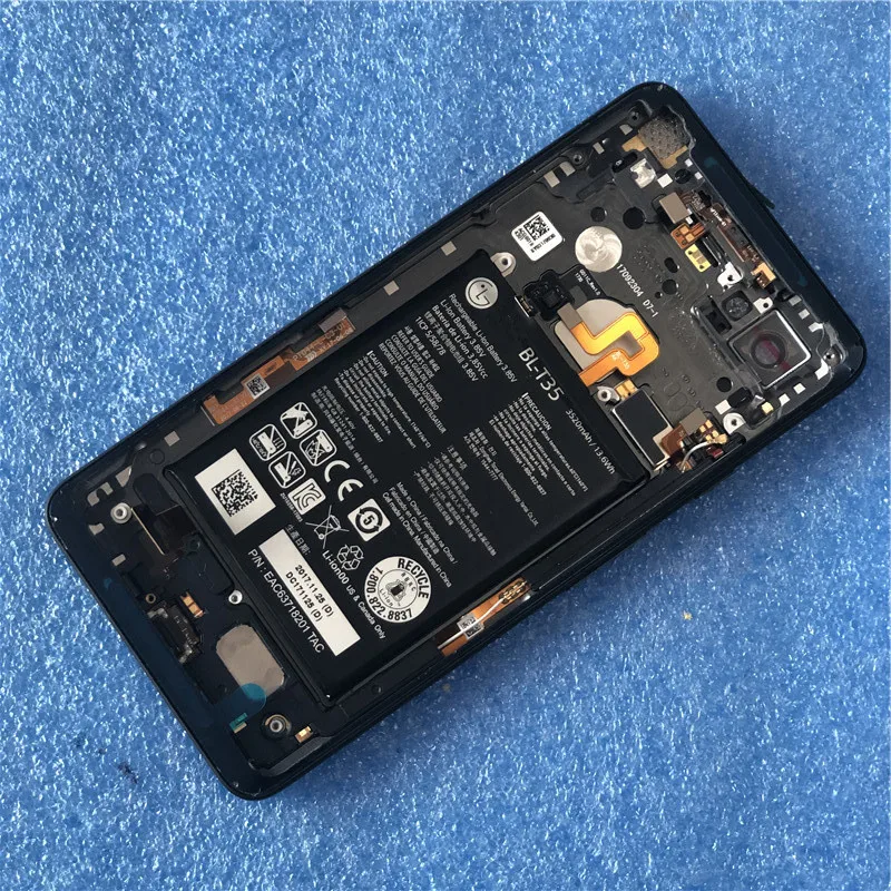 

Axisinternational For 6.0" HTC Google Pixel 2 XL Back Battery Cover Case With Power Side Buttons And Fingerprint And Battery