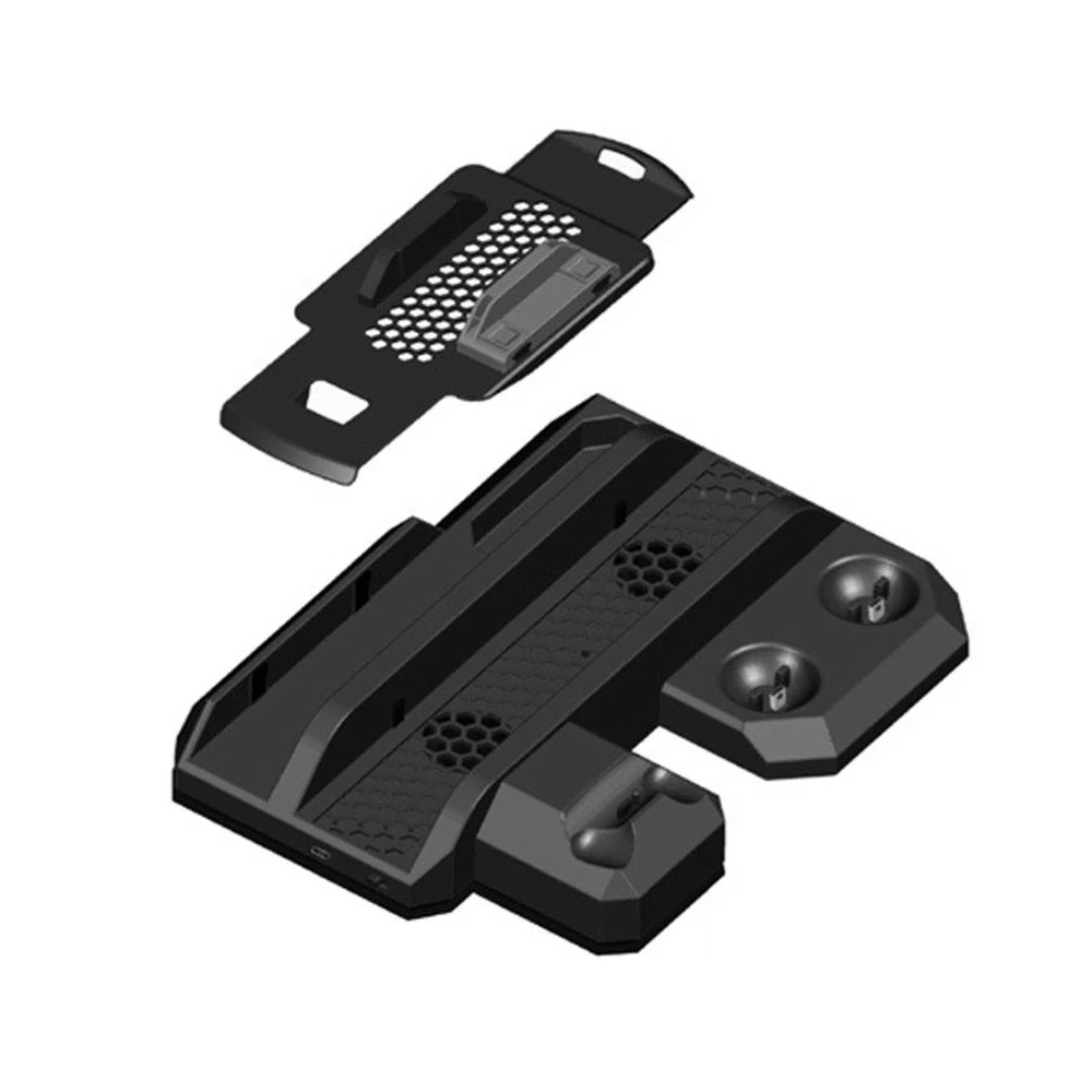 Ostent Caricatore Multifunzionale Dock Station Di Ricarica Console Supporto Verticale Base Cooler Ventola Di Raffreddamento Per Sony Ps4/Slim/Pro/Vr