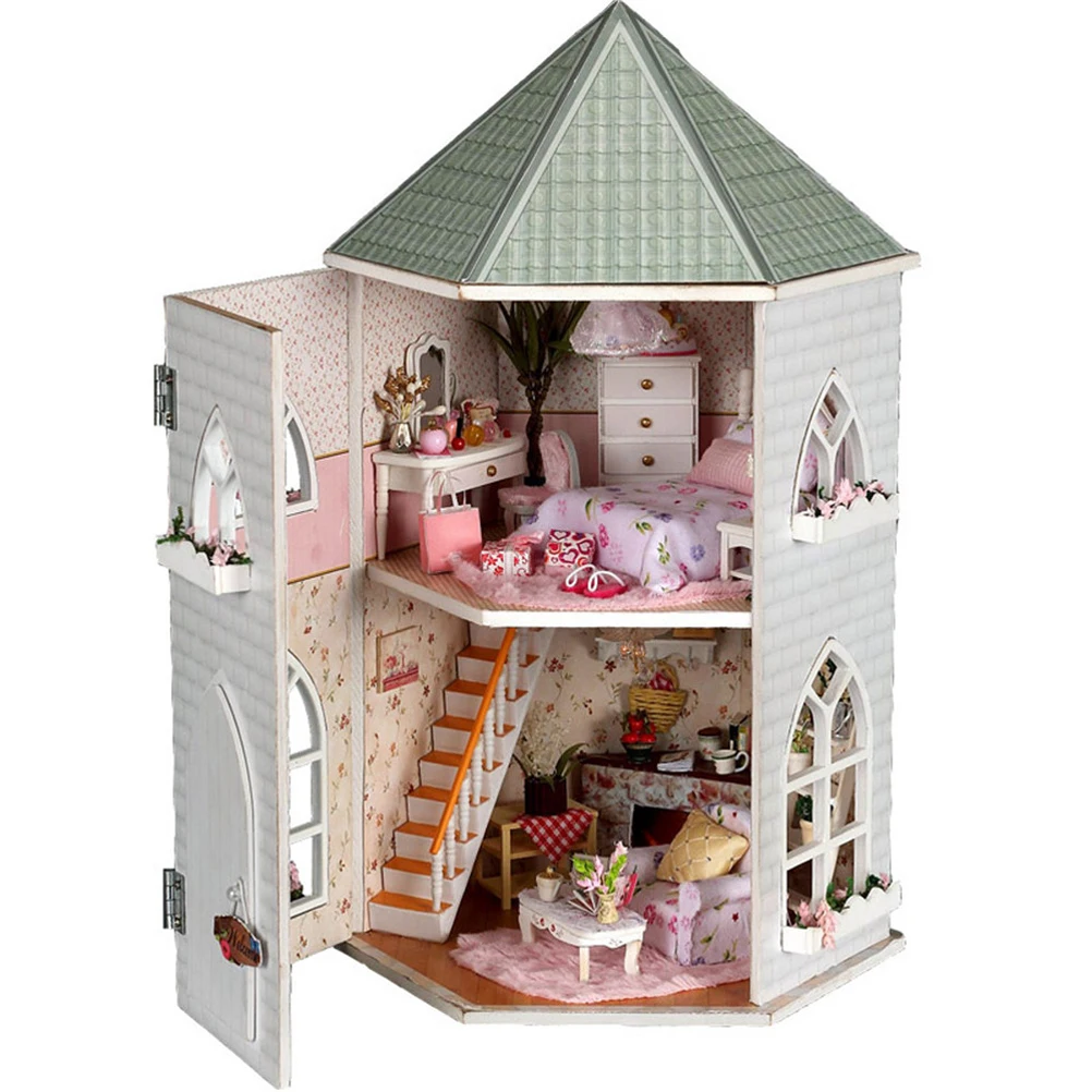 

DIY House Love Fortress Wooden Assemble Building Model House Valentine Christmas Gift DIY Birthday Gift 30 x 20 x 29cm