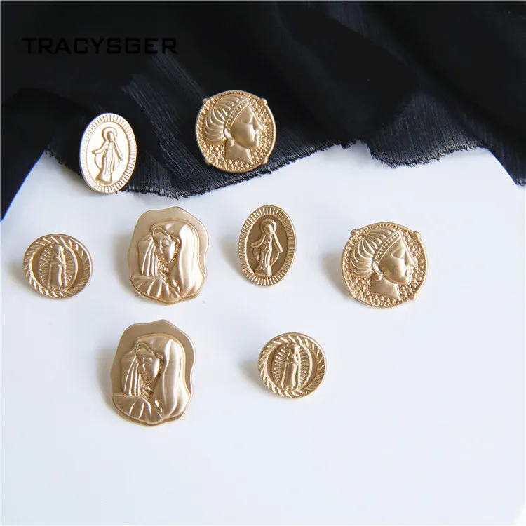 

BM-ER30796/TRACYSGER/Vintage Virgin Mary Earrings Earrings Personality Earrings