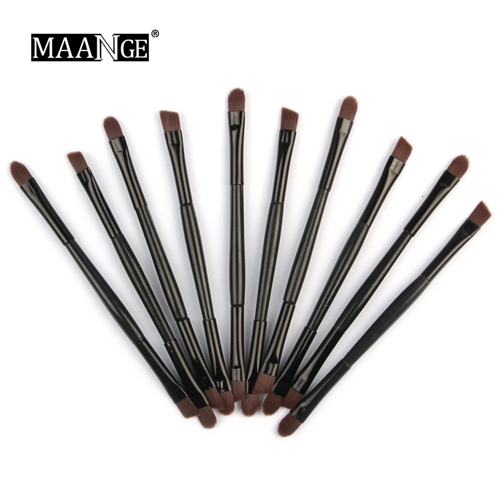 

MAANGE Pro 10pcs Make Up Brush Set Foundation Eyeshadow Blush Eyebrow Lip Pencil Powder Cosmetic Beauty Makeup Brushes