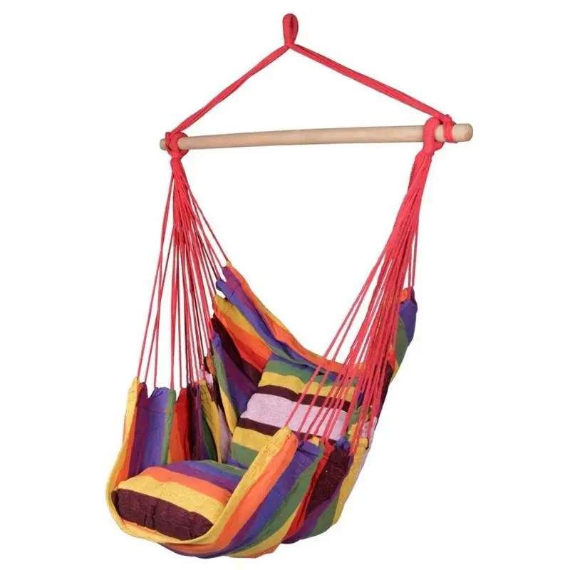 Hammock Hanging Rope Chair Swing Chair Seat with 2 Pillows for Garden Use Kids Outdoor Hanging Rope Chair toys Hammock Hanging Rope Chair Swing Chair Seat with 2 Pillows for Garden Use Kids Outdoor Hanging Rope Chair toys