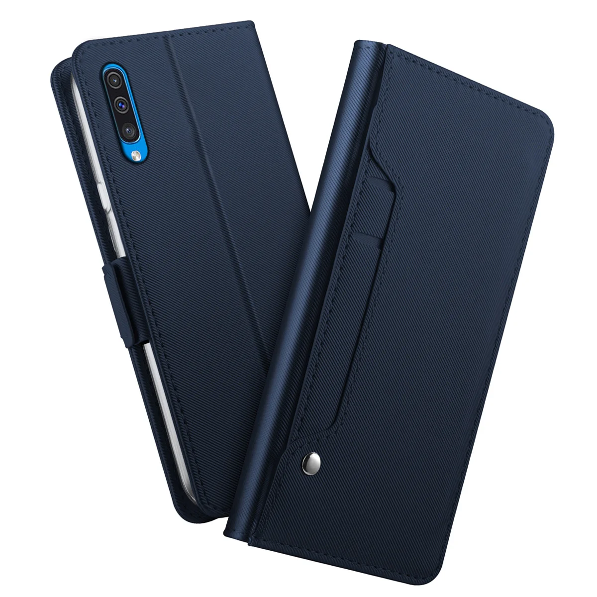 Для samsung Galaxy A50 A40 A30 A20 A10 чехол из искусственной кожи кошелек зеркало откидная