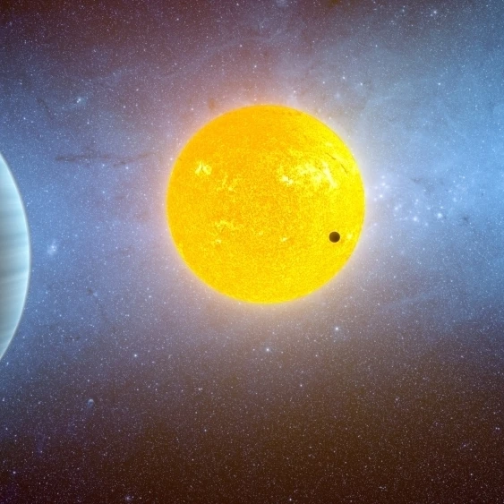 Это зачатие художника изображает систему плаката системы звезды Kepler-10 печать