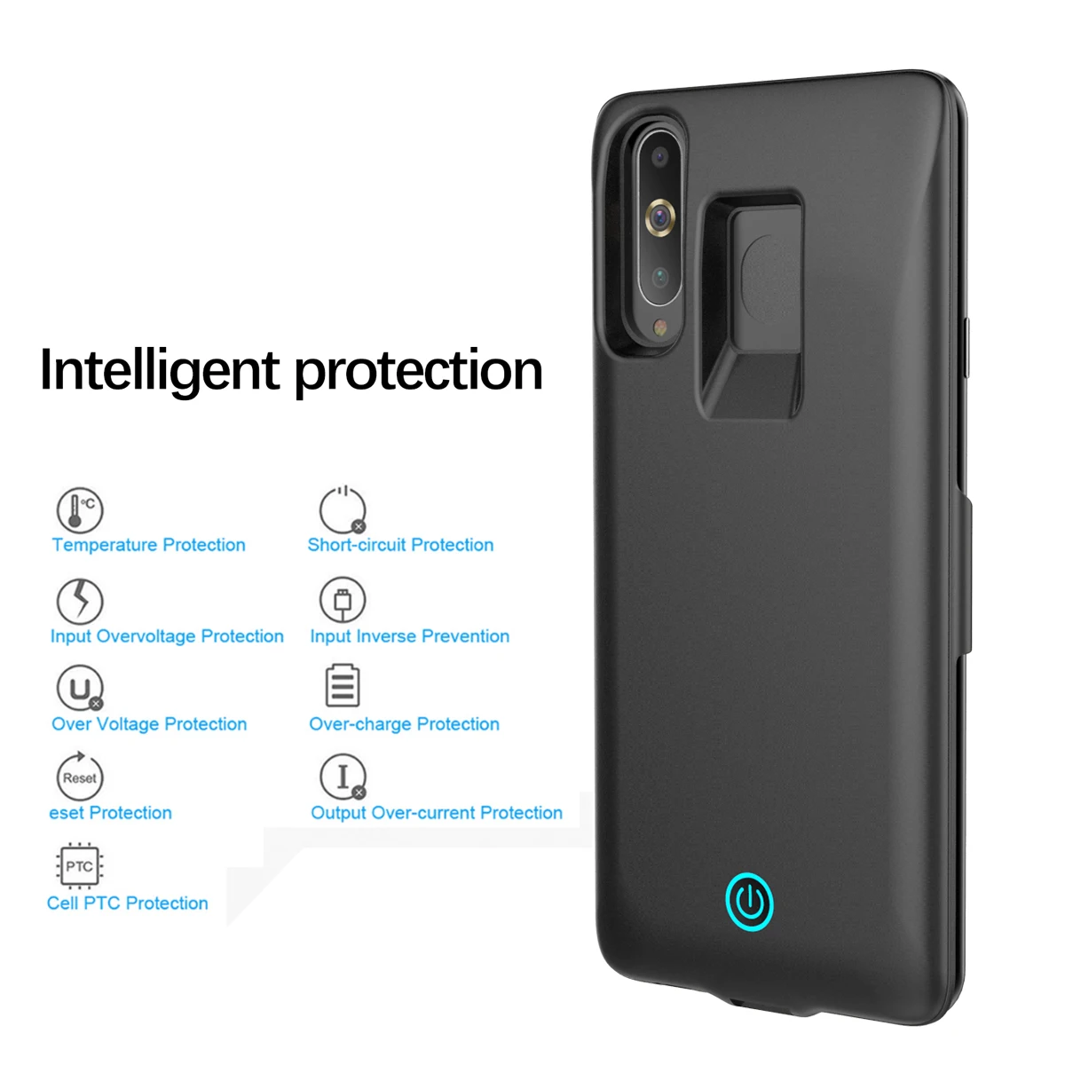 

for Samsung Galaxy A8s Battery Charger Case 6500mAh External Backup Power Bank Batteria Fundas for Galaxy A8s Protective Cover