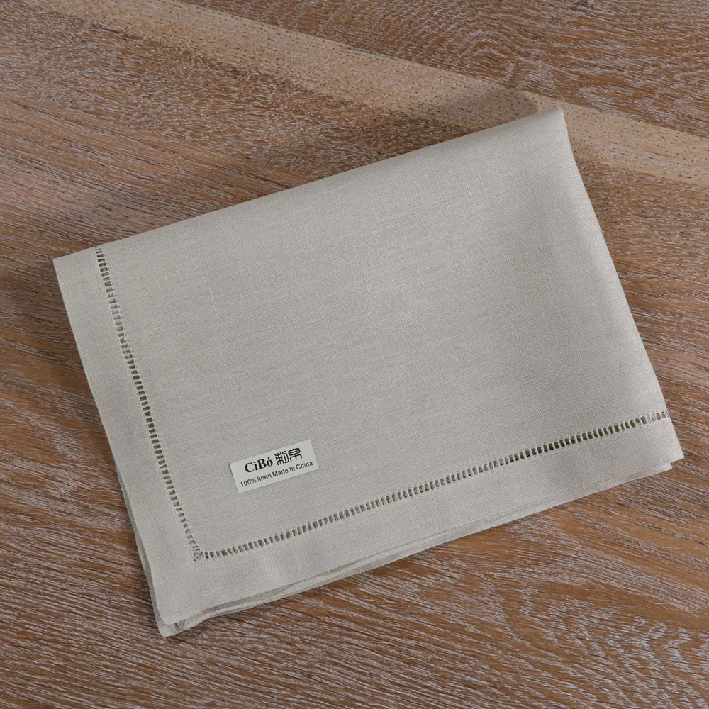 

N016: Linen 4 pieces placemats with drawnwork place mat Rectangular Tableware mat Napkins