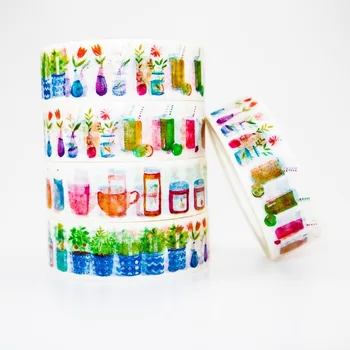

Bottle Concentration Camp Washi masking tape sticky color decorative tape set DIY decoration office stationery scrapbook 1PCS