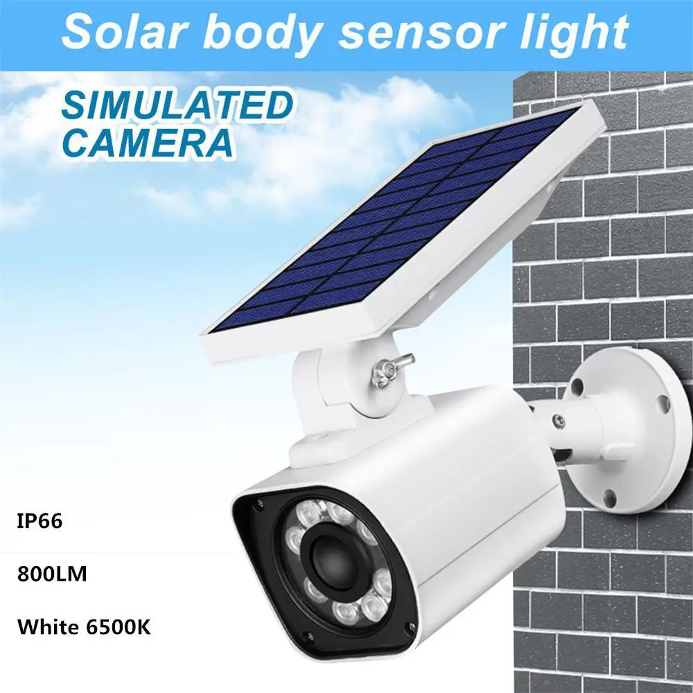 

Simulation Monitor Sensor Wall Light Waterproof Solar Powered Lamp Path Way Spotlight Courtyard Patio Yard Garden Solar Light