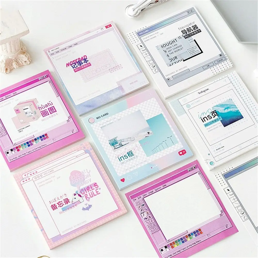 

30 Sheets Simple Fresh Style Memo Pad Paper Sticky Notes Kawaii Stationery Scrapbooking Agenda Stickers Message Writing Notes