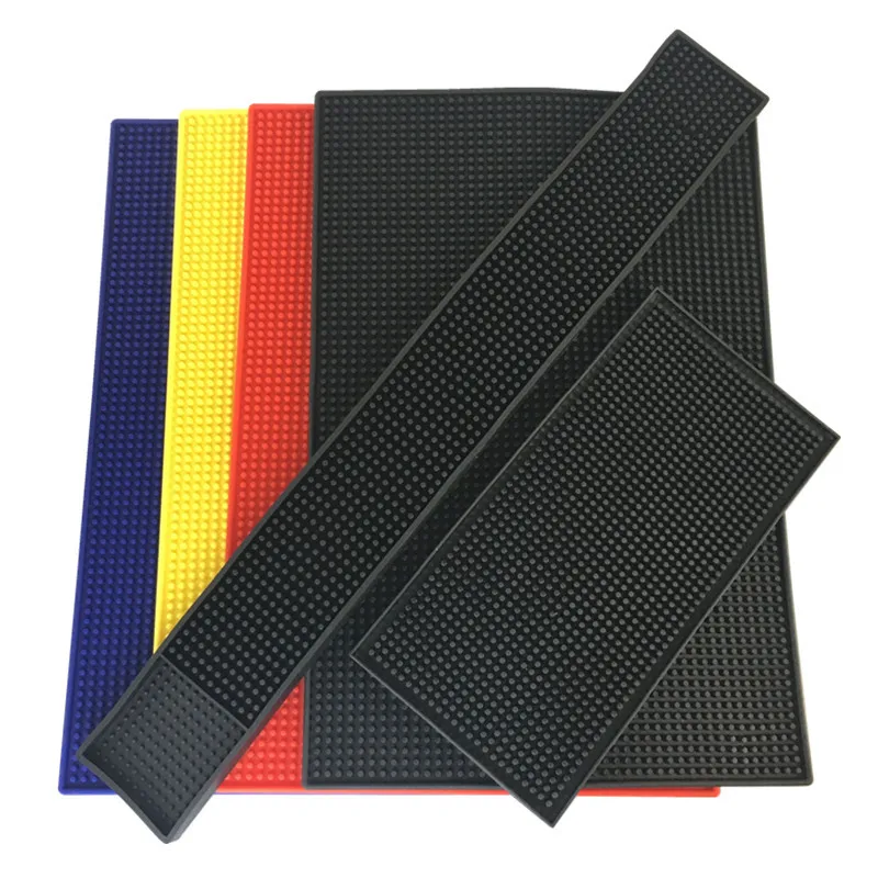 

Rectangle Rubber Beer Bar Service Spill Mat Table WaterProof PVC Mat Kitchen Coaster Mat 45*30CM