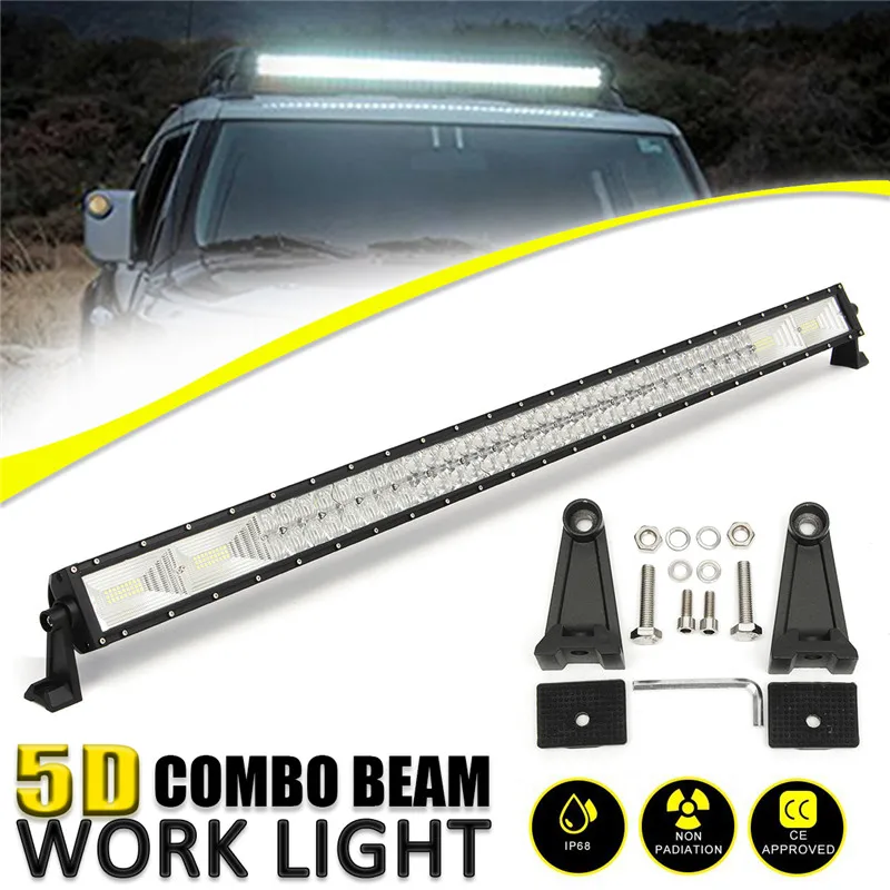 

50 INCH 5D LENS LED Light Bar Car Roof Combo Flood + Spot Work Light IP68 172LED Long Light Bar for Tractor Boat OffRoad SUV