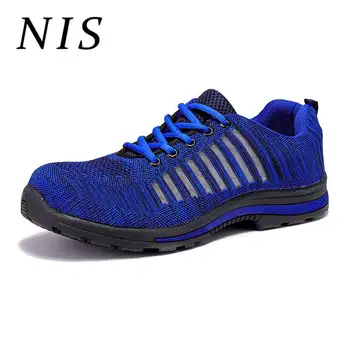 

NIS Breathable Lightweight Work Safety Shoes Men Anti-puncture With Bulletproof Midsole Atrego Shoes Sport Boots