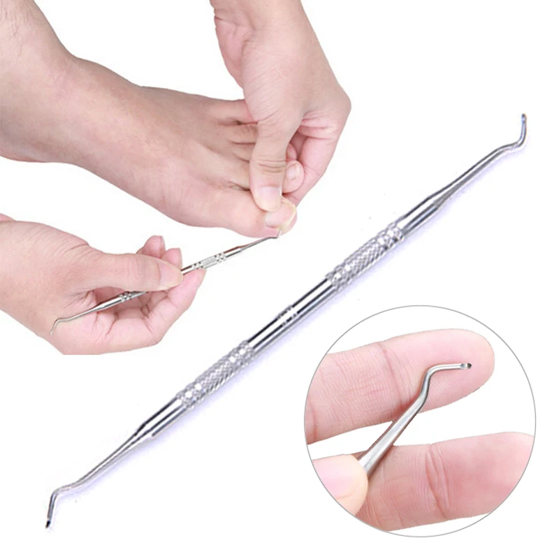 

Hot Sale 1PC Professional Pedicure Tool Double Sided Head Ingrown Toe Nail Hook Foot Nail Care Nail Cleaning