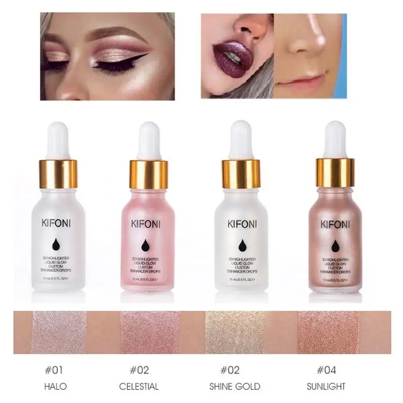

KIFONI Liquid Highlighter MakeUp Highlighter Cream Concealer Shimmer Face Glow Ultra-concentrated illuminating bronzing drops 40