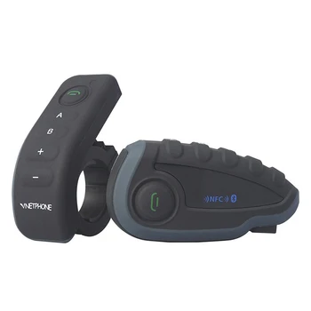 

Vnetphone V8 Motorcycle Helmet Bluetooth Intercom Weatherproof Interphone Headset Remote Controller Handlebar with FM NFC Func