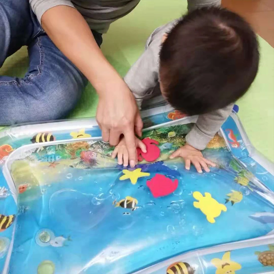 Baby Kids Water Play Mat Inflatable Thicken PVC Infant Tummy Gyms Playmats Toys