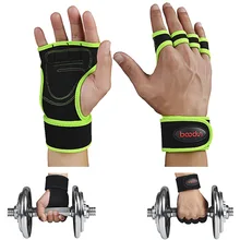 1 пара перчатки для занятий фитнесом, Вес тренировки с поднятием тяжестей перчатки спортивный Бодибилдинг Non-slip ручная защита для ладоней Фитнес перчатки для Для мужчин Для женщин