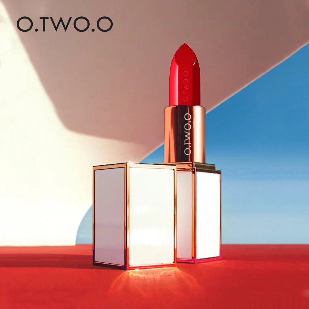 

New O.TWO.O Lipstick Waterproof Lip Stick Comfortable Non-dry stick Sexy Red Brown Pigments Makeup Matte Lipsticks Beauty Lips