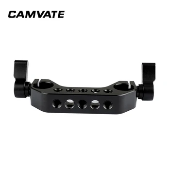

CAMVATE 15mm Rail Rod Clamp 1/4-20 Thread Black Knob for DLSR Camera Rig Cage Baseplate Rail Rod Support System C1422