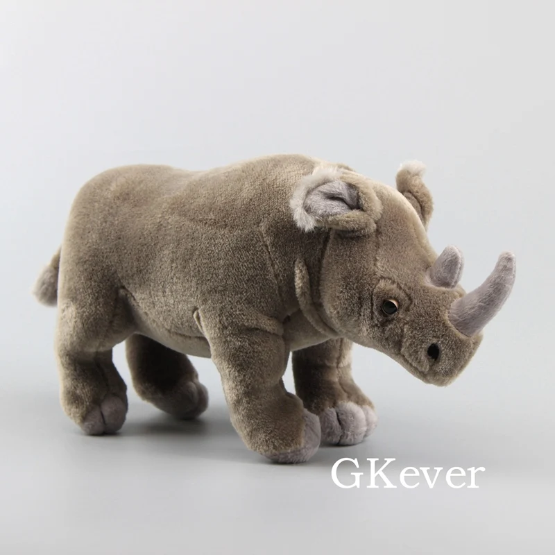34 CM Real Life Rhinoceros Plush Stuffed Toy Doll Simulation Animal Dolls Soft Toys for Children | Игрушки и хобби