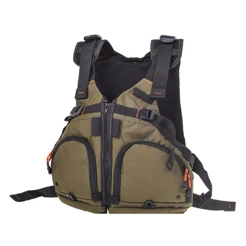 

Outdoor Fishing Life Vest Waterproof Men Breathable Swimming Sailing Life Jacket Utility Safety Waistcoat Survival Utility Vest