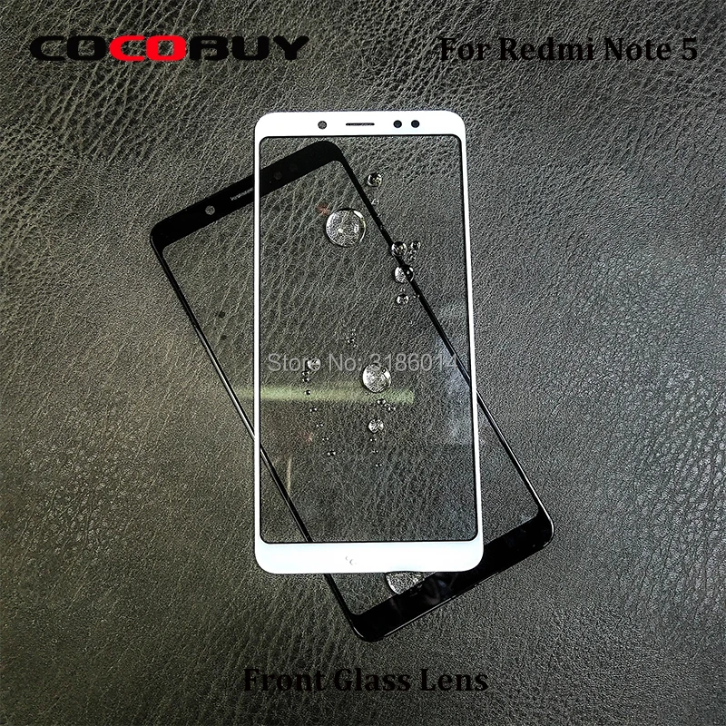 

Front Outer Glass Lens For Redmi Note 5 LCD Touch Screen Glass Repair Replacement