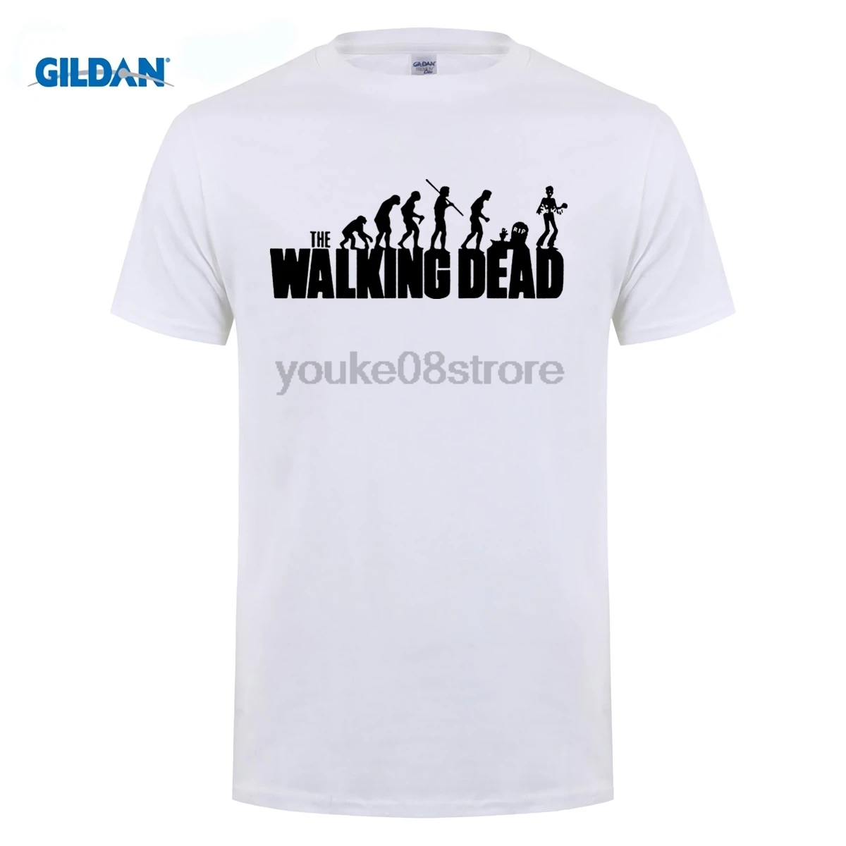 

GILDAN The Walking Dead T Shirt Human Evolution T-Shirt Men Women Unisex Tee Clothing Short Sleeve TWD Tshirt