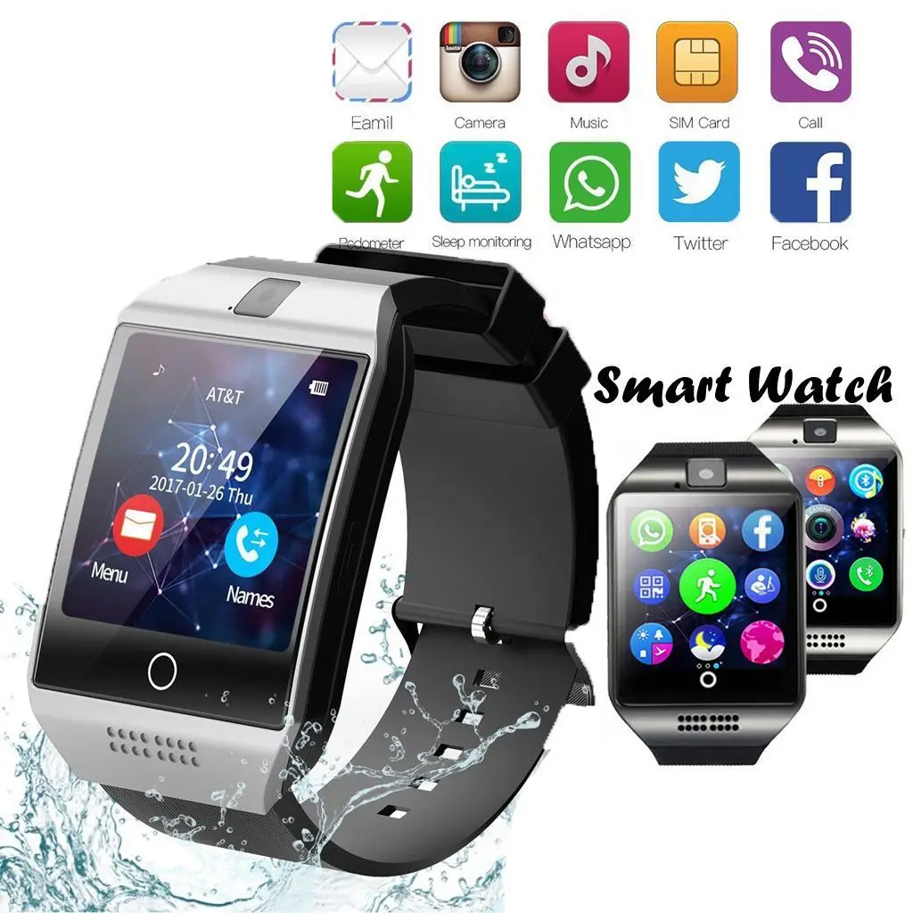 

Hotsale Q18 Touch Screen Smart Bluetooth Watch with SIM Camera For Android IOS