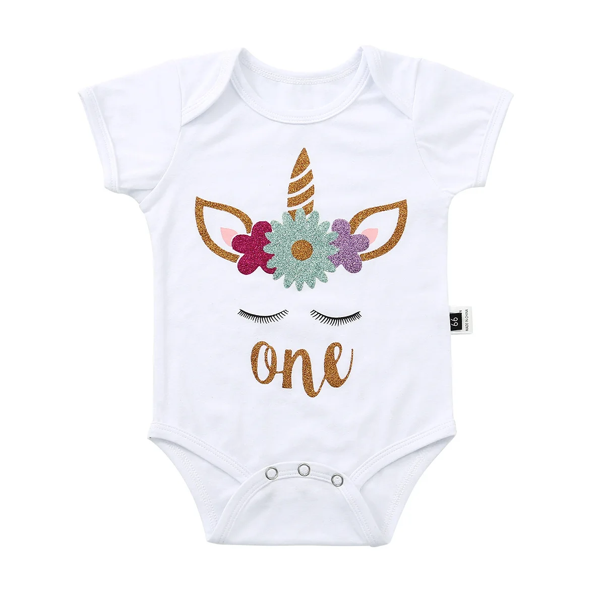 

Unicorn 1st Birthday Baby Girl Bodysuits Cute Infant Baby One-pieces Baby Summer Clothes Baby Girl Clothes