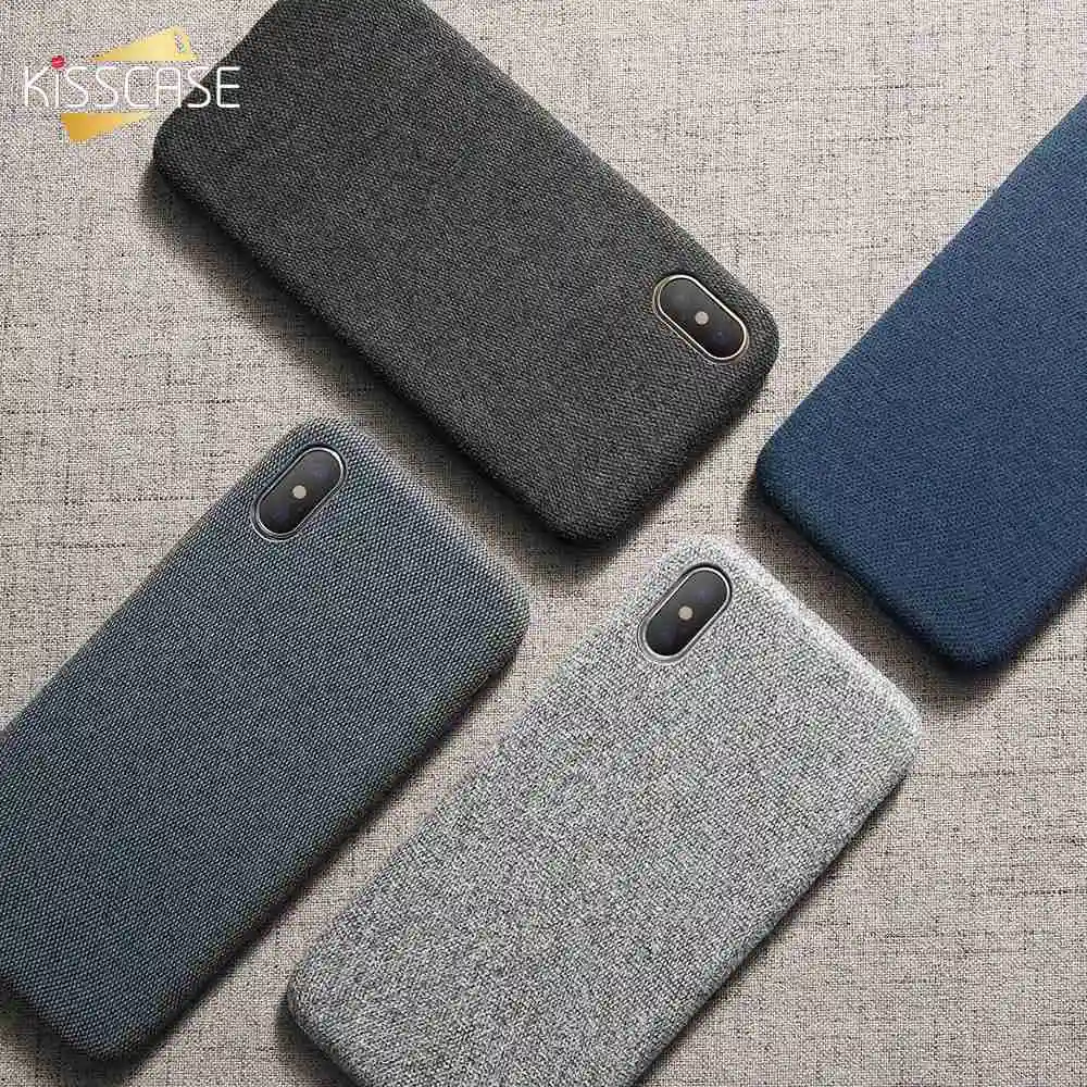 

KISSCASE For iPhone 6 6s Case iPhone 7 8 Fashion Simple Cloth Patterned Phone Case For iphone X 7 8 Plus 6 6s Slim Back Cover