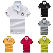 Мужские летние рубашки из хлопка, Классические повседневные вышитые рубашки поло, мужские деловые Топы И Футболки с коротким воротником, рубашки поло для мужчин