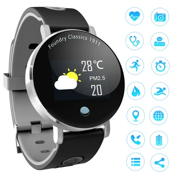 Unisex Luxury Smart Watch Women Reloj Smart Sport Watch Men Round Display Blood Pressure Heart Rate Digital Wristwatch Relogio