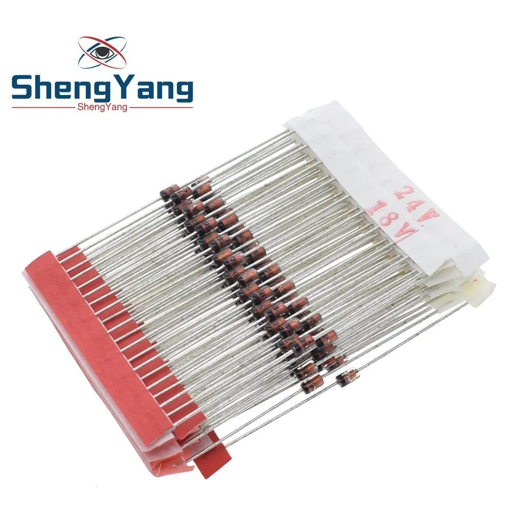 

ShengYang 140PCS 14values*10pcs=140pcs 1W Zener diode kit DO-41 3.3V-30V component diy kit