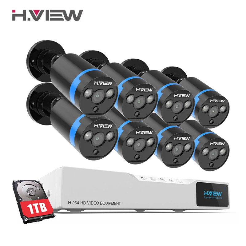 Beste H. view Bewakingscamera 8ch Cctv systeem 8x1080 p CCTV Camera Surveillance System Kit Camaras Seguridad Home 1 tb HDD
