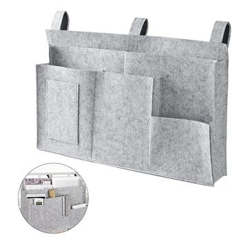 

1pc Felt Storage Bag Beside Space-saving Hanging Household Bedroom Holder Storage Bag Organizer for Rooms Bunk Bedroom Kitchen