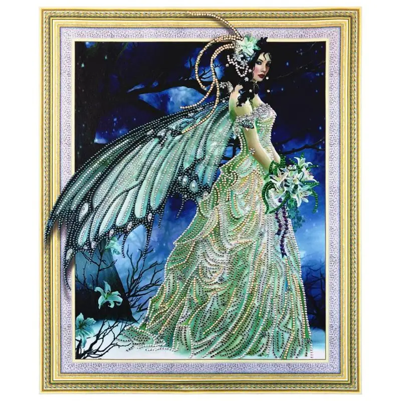 

5D DIY Special-shaped Diamond Painting Fairy Cross Stitch Embroidery Mosaic Needlework Set Craft Home Decor Gifts