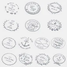 40 мм Свадебная таможенная печать самописная бизнес семья возврат адрес приглашение штамп прямоугольник квадрат