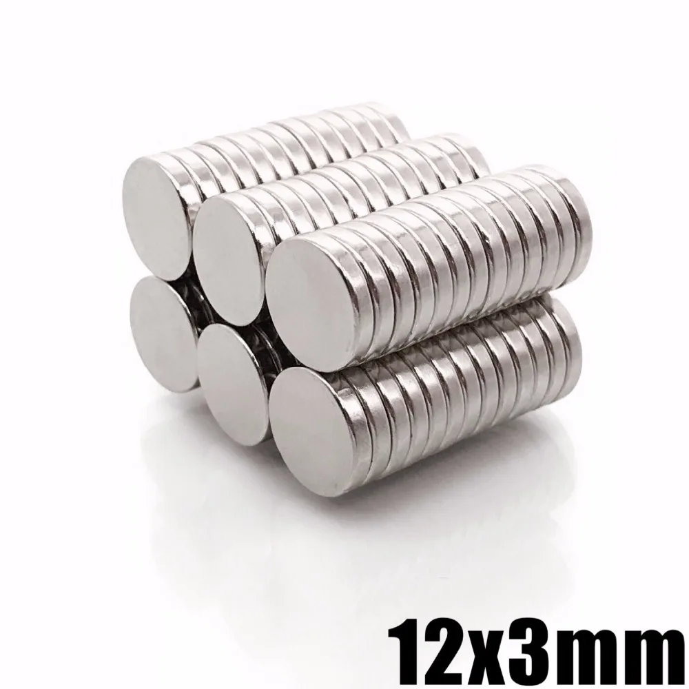 

1000pcs 12*3mm 12x3mm 12*3 Powerful Magnet Neodymium Rare Earth Permanent Super Strong Magents D12*3