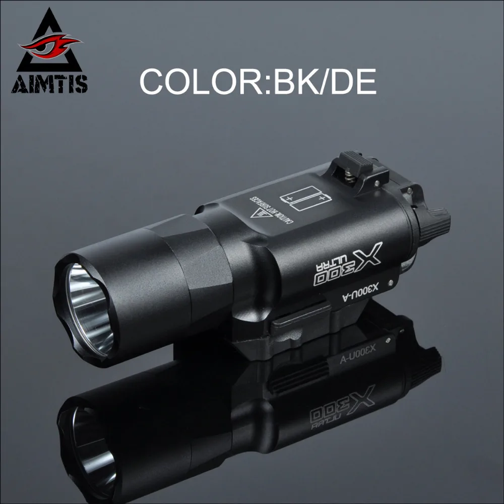 Armas de Caça à Prova Aimtis Tático Ultra Arma Led Luz Dwaterproof Água Spotlight Cree q5 Lanterna X300
