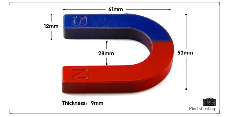Магнит-компас в форме подковы и кольца, игрушка для обучения, эксперименты, детские игрушки, изотропные ферритовые магниты