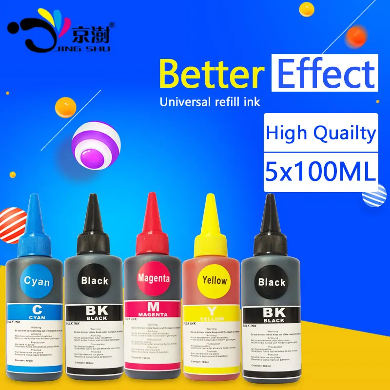 5x100 мл совместимый краситель чернил комплект для Canon PGI 570 CLI 571 pixma MG5750 MG5751 MG5752 MG5753