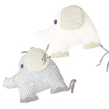 

6pcs/set Plush Soft Elephant Shape Cotton Baby Crib Protector Pillows Padding Bumper Cradle Protector Newborn Bed Cribs